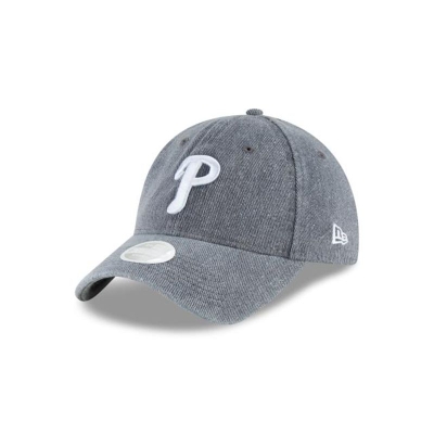 Philadelphia Phillies Gorra | New Era MLB Faded Denim 9twenty Adjustable Cap Mexico - Grises